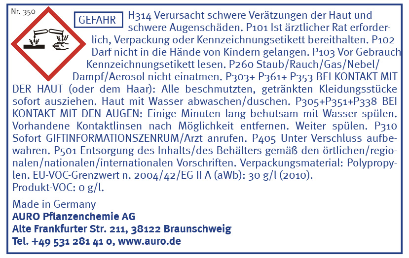 Gefahrengutkennzeichnung, Nr. 350